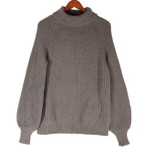 Goat Library Women’s Size US8 Medium Green Mock Neck Jumper Sweater Knit Shirt